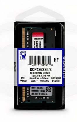 Imagem de MEMORIA KINGSTON 8GB DDR4 2666MHZ 1.2V KCP426SS6/8